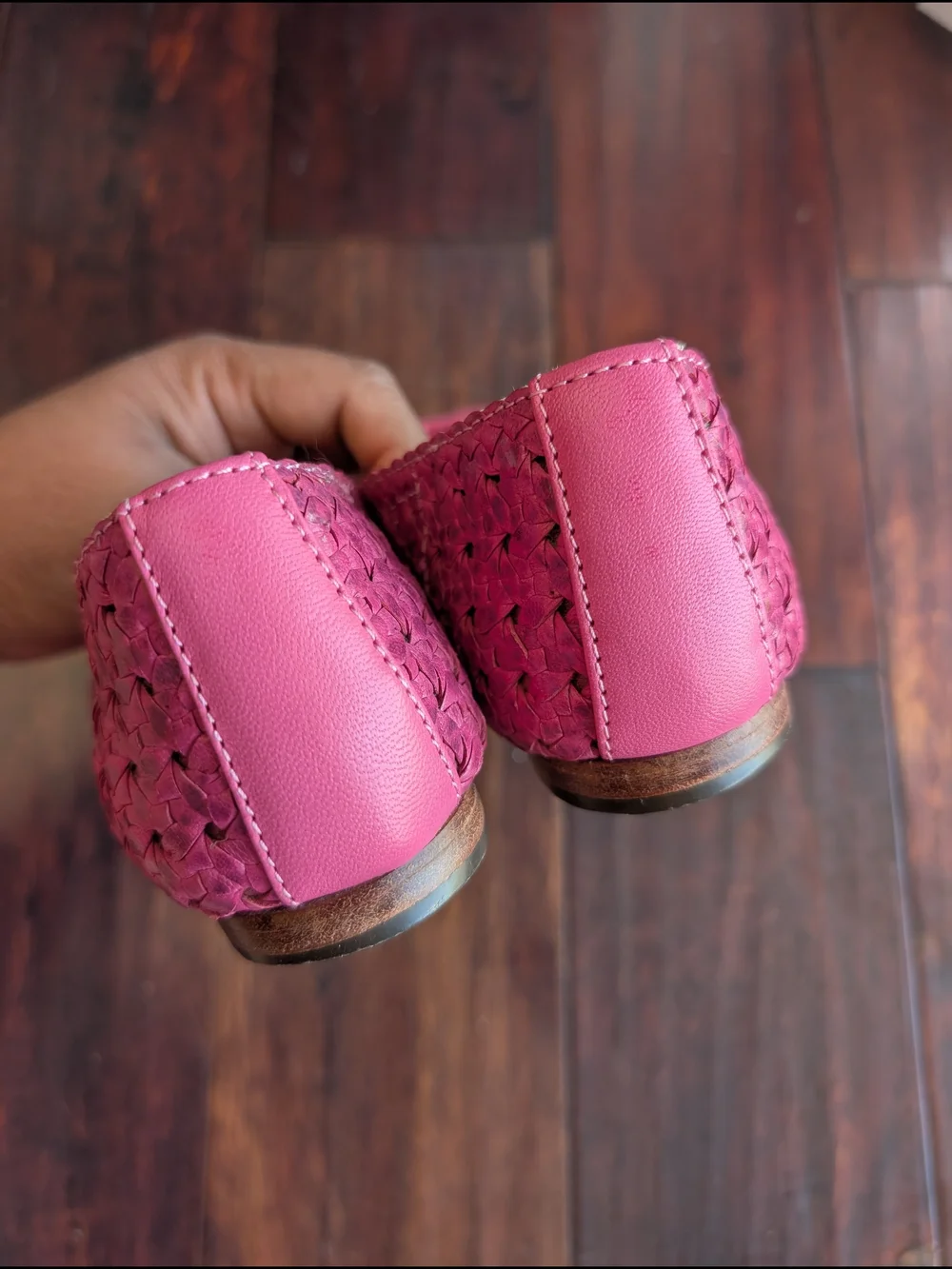 Kate Spade NY Willa woven ballet flats in Hot pink Leather Upper/Sole Size 7